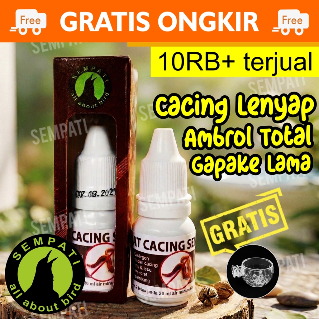 SEMPATI OBAT CACING SEMPATI MENGOBATI BURUNG SAKIT CACING KURUS LESU UNTUK MURAI KACER LOVEBIRD ANIS