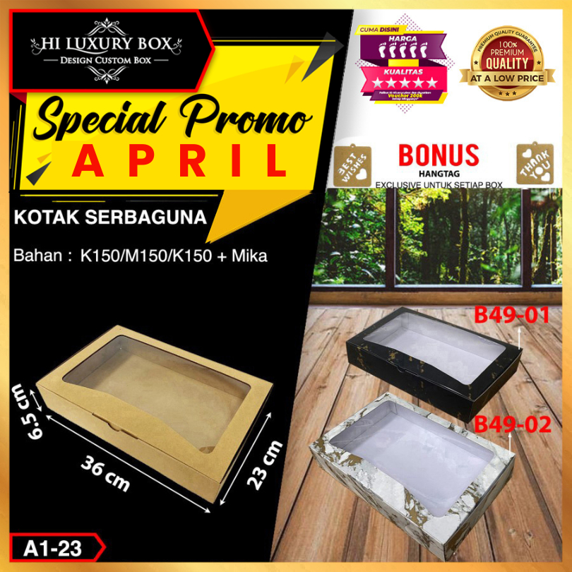 Box Hampers - Kotak Kado Mika - Dus Packaging Baju Hijab - A1-23