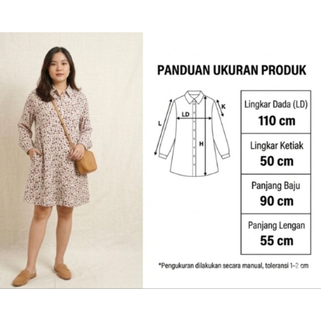 Tunik Dubai Motif Floral Vintage - Mulus No Minus