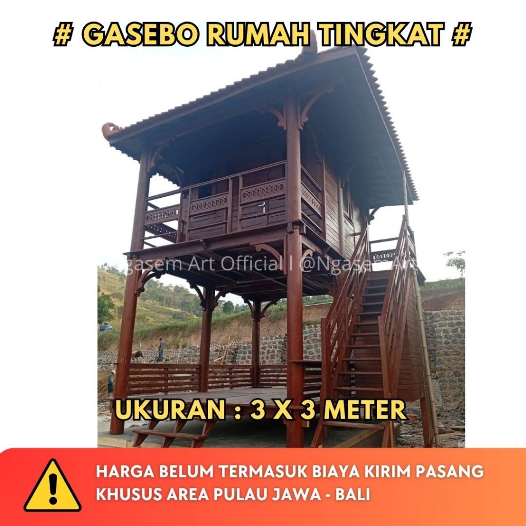 KATALOG GASEBO TINGKAT GAZEBO RUMAH KAYU 2 LANTAI