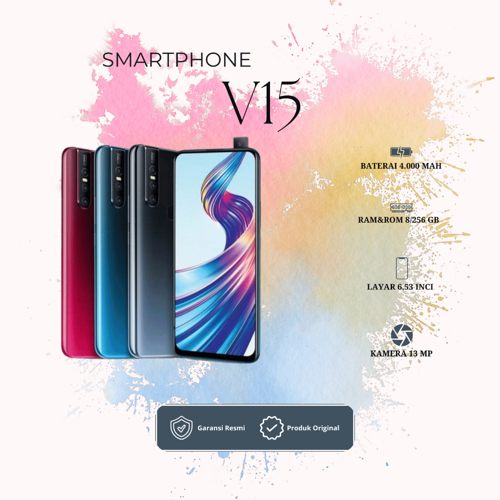 HP VIVO V15 RAM 8/256GB KAMERA 13MP LAYAR 6.53 INCI ORIGINAL GARANSI 1 TAHUN