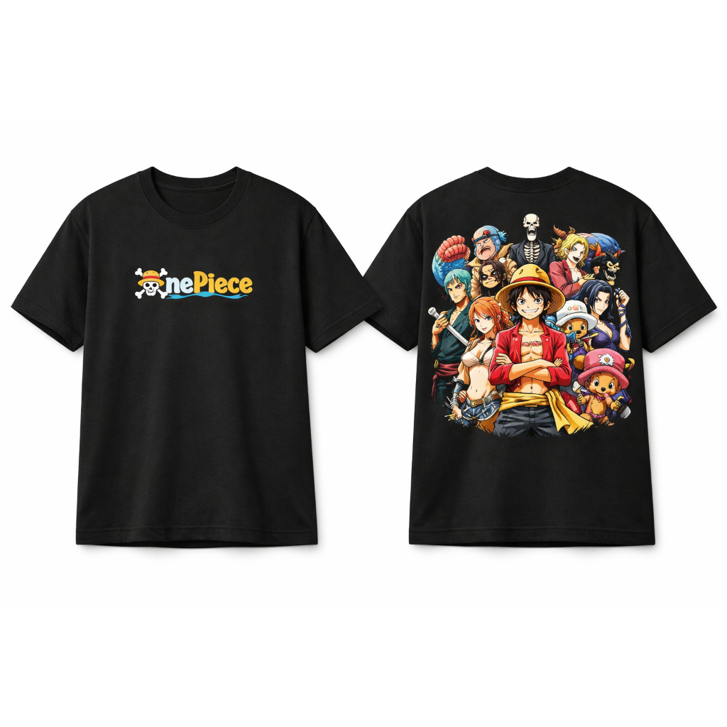|LightAnime| Tshirt Anime Onepieces Full karakter | Kaos Anime Onepieces Full Karakter