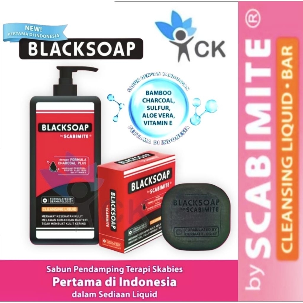 BLACKSOAP by Scabimite - Sabun Mandi Pendamping Scabimite untuk gudik scabies gatal