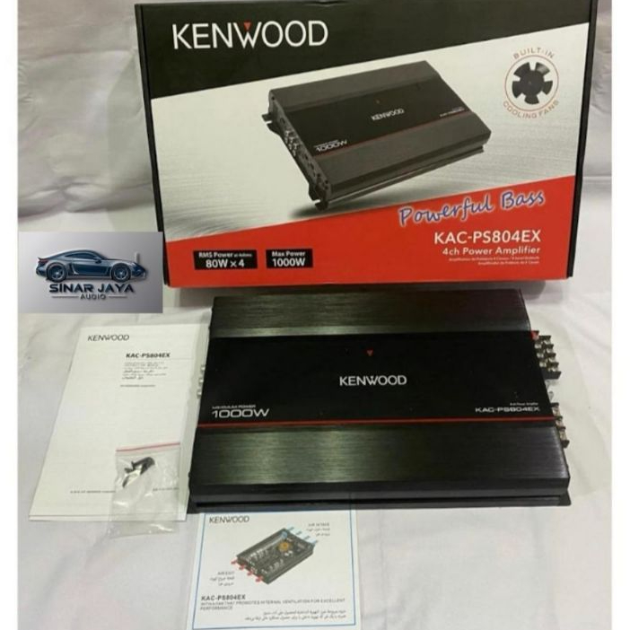 Power Amplifier 4 Channel KENWOOD Amplifier KAC-PS 804 EX 4 Channel Power Amplifier Mobil