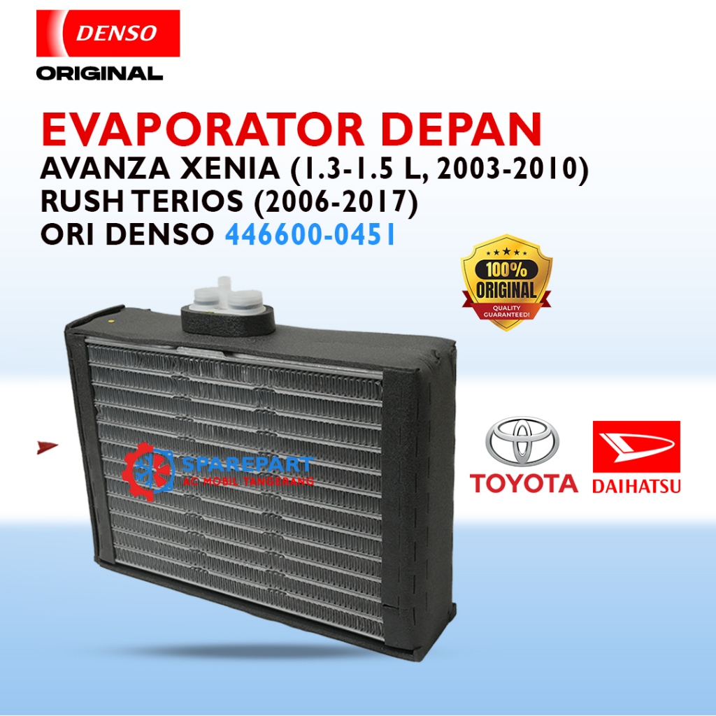 EVAPORATOR DEPAN AC AVANZA RUSH TERIOS XENIA DENSO T446600-0451