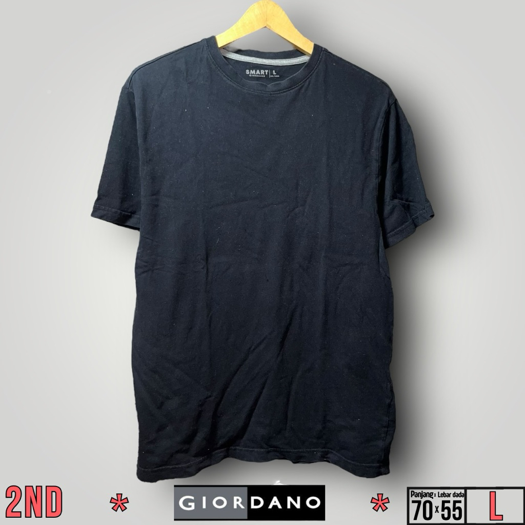 Kaos Pria Giordano Hitam Size L (70x55)cm