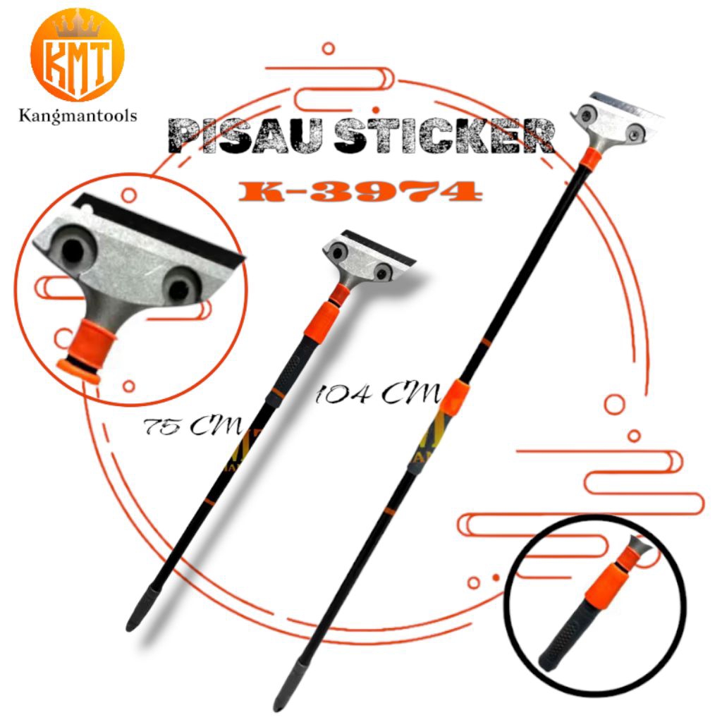 Kapusi Pisau Stiker Telescopic 75-104 CM/Alat Buat Pengupas Stiker Didinding/Cat Tembok Kerok Cat Di
