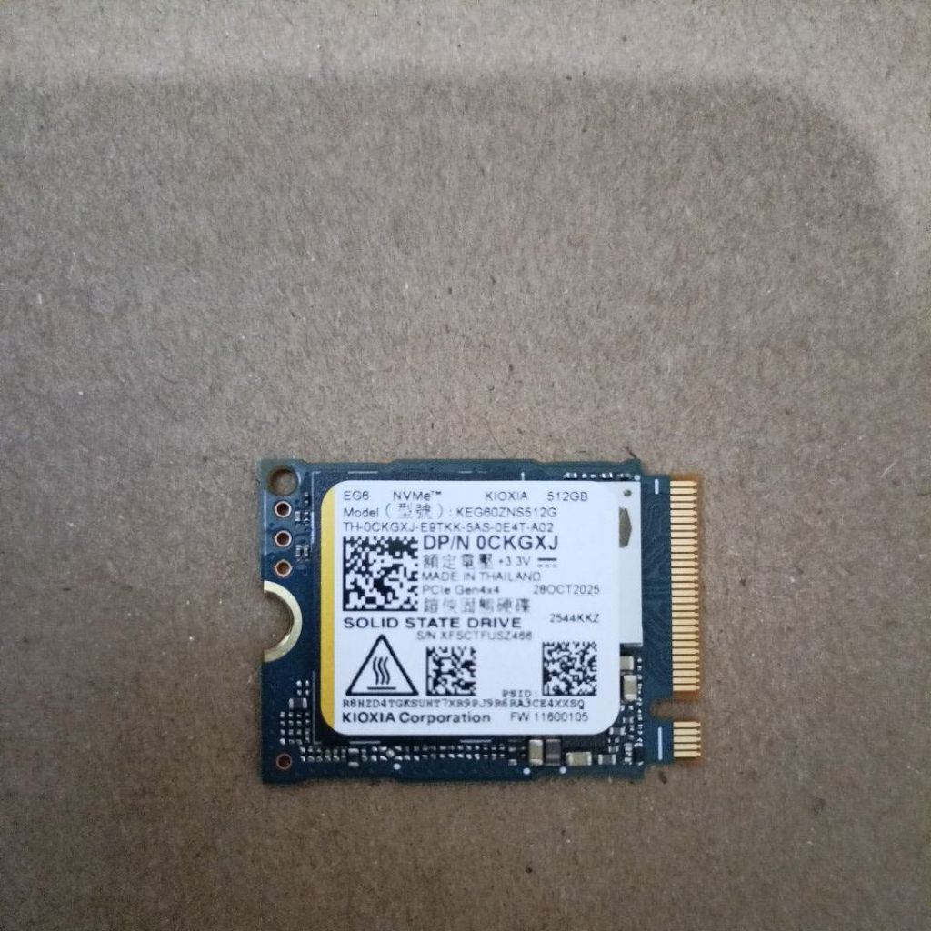 SSD Nvme Kioxia 2230 Gen4 512gb copotan Laptop Baru