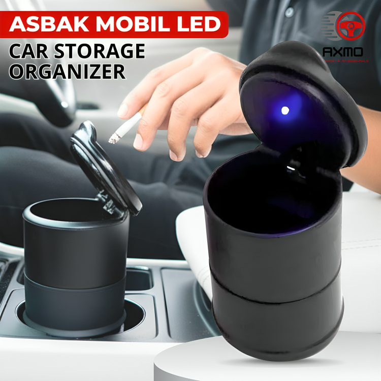 Asbak Mobil LED Asbak Rokok Mobil Portable Asbak Mini Portable Saku Tempat Sampah Abu Rokok