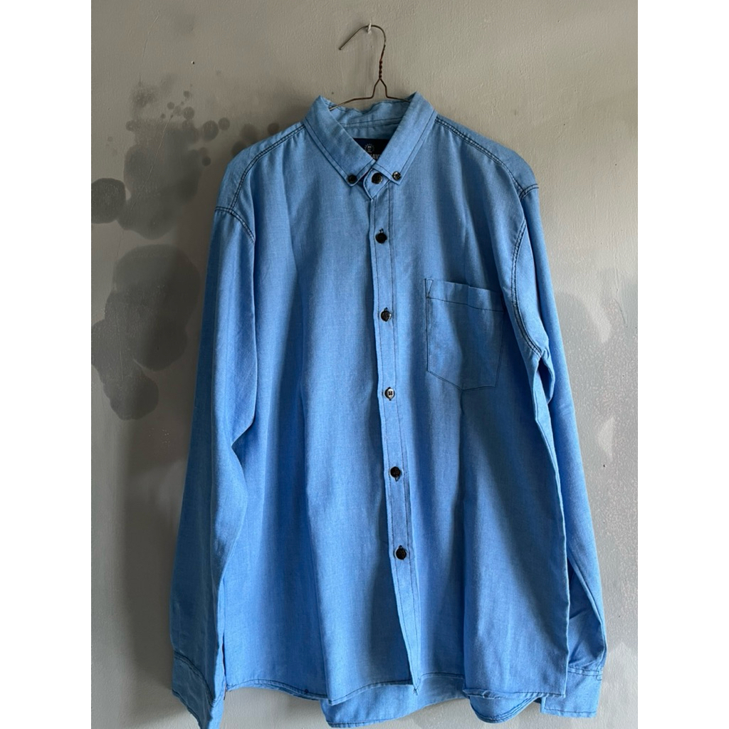 preloved kemeja biru langit