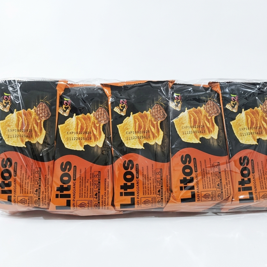 LITOS Snack Rumput Laut / Sapi Panggang / Jagung 35gr | 1 Pack Isi 10pcs