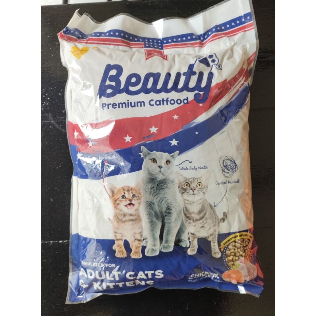 Makanan Kucing Beauty Catfood 1kg - Rasa Ayam Salmon