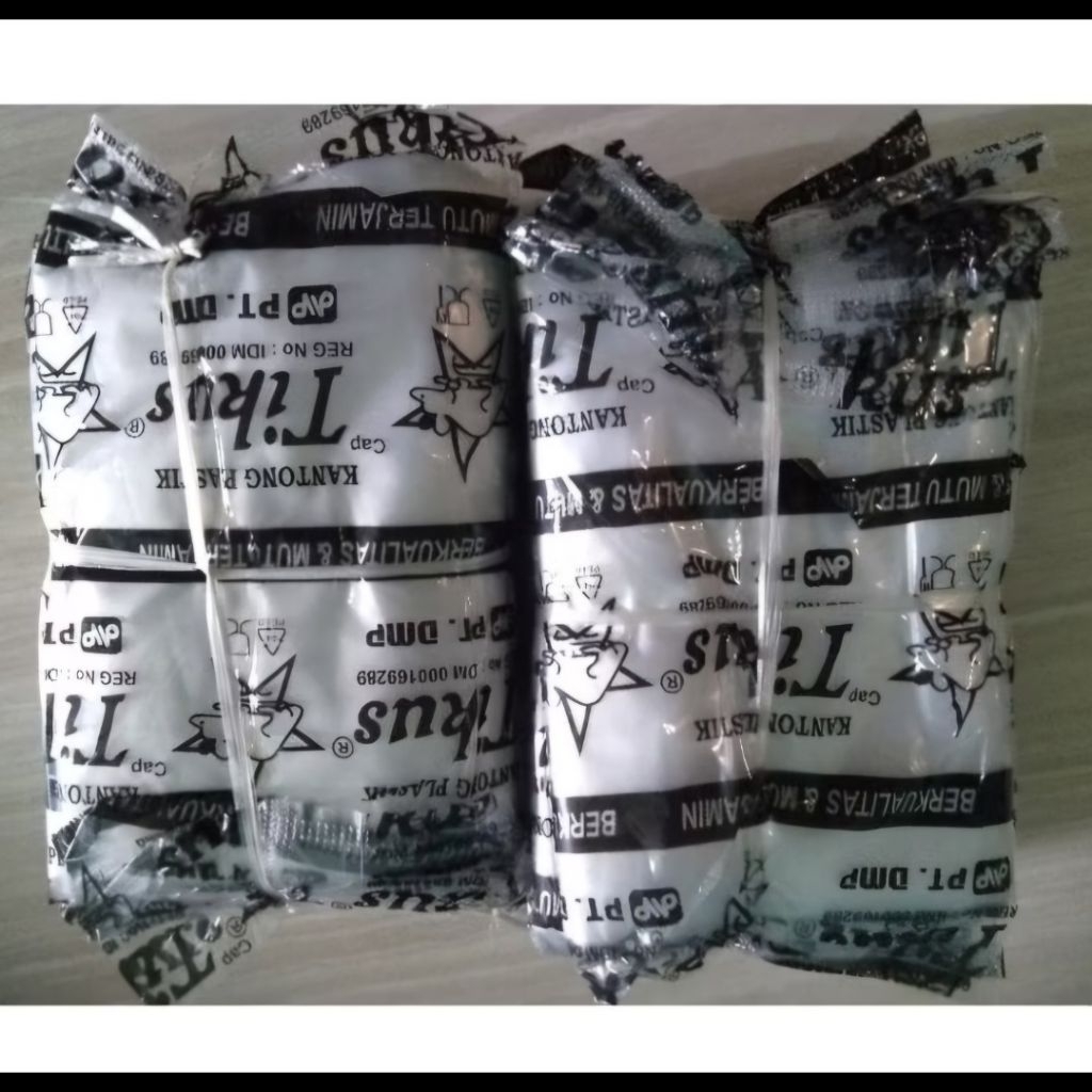 Kantong Plastik PE PP Tikus Hitam Elastis 1/4 1/2 1 kg