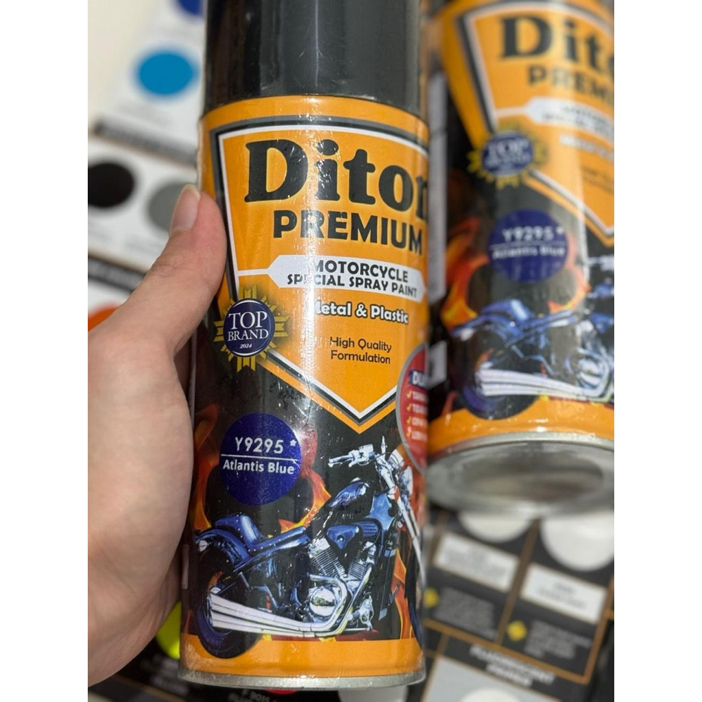 Pilox Diton Premium Paket Atlantis Blue* || Cat Semprot Body Motor Rangka Motor&Velg Motor