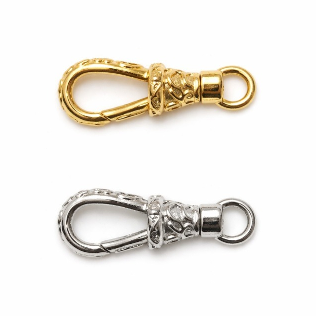 Kaitan Tembaga Lapis Emas 18K, Kaitan Kalung, Kaitan kalung Mutiara, Aksesoris Kalung Mutiara