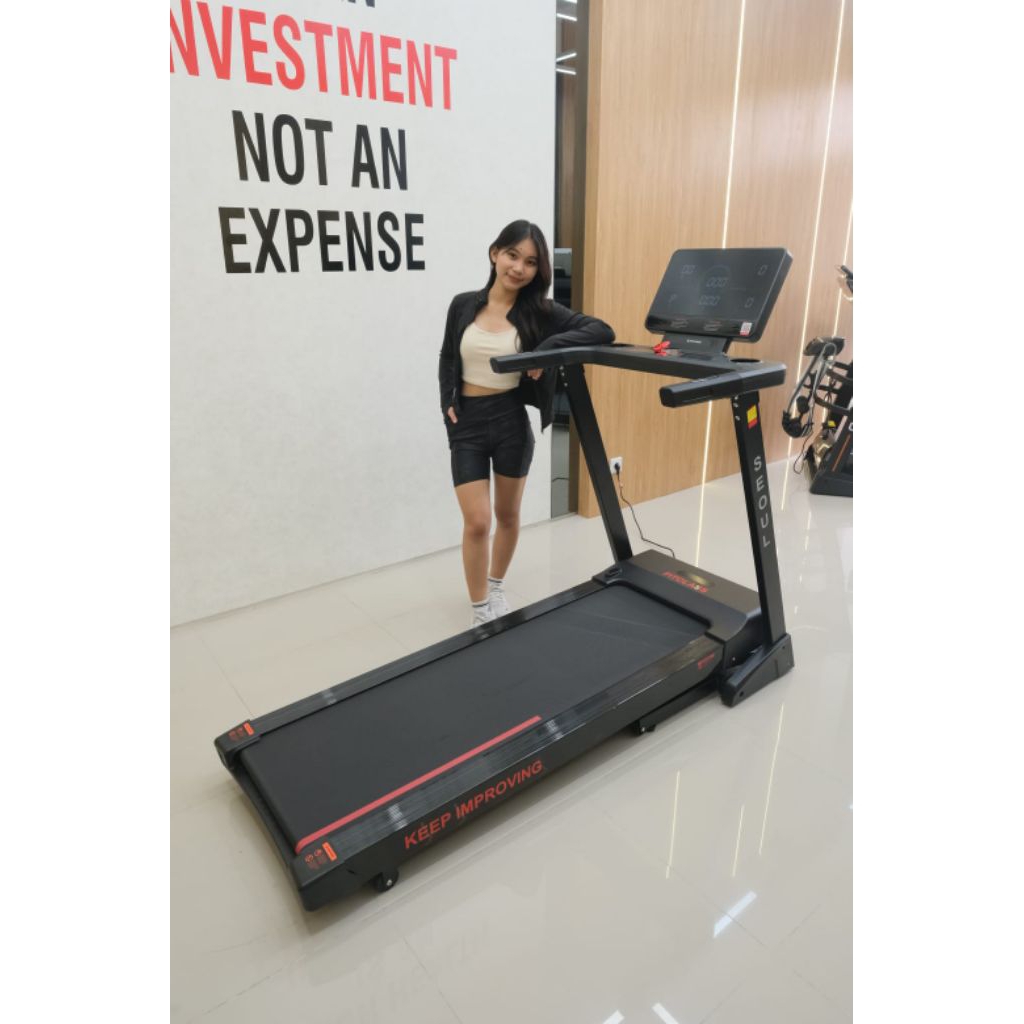 Treadmill Elektrik Lipat FC Seoul Alat Fitnes Portable, Low Watt, & Praktis untuk Olahraga