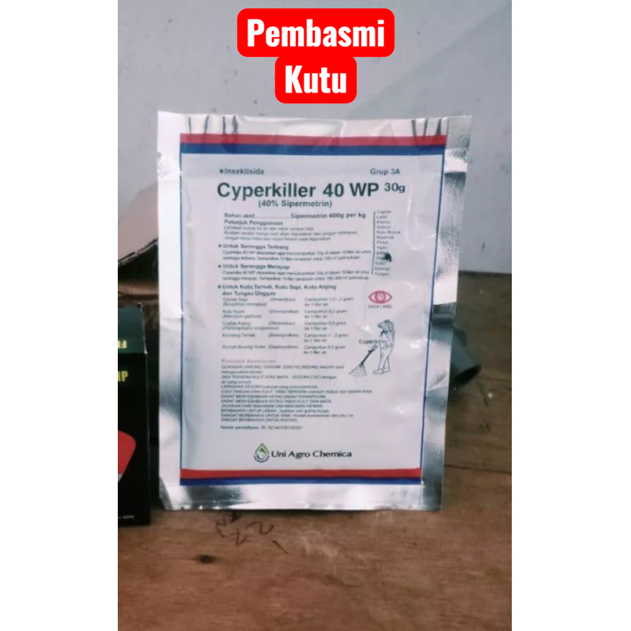 Cyperkiller Cyper Killer 40 wp 30 gram ORIGINAL / Insektisida / pembasmi kutu