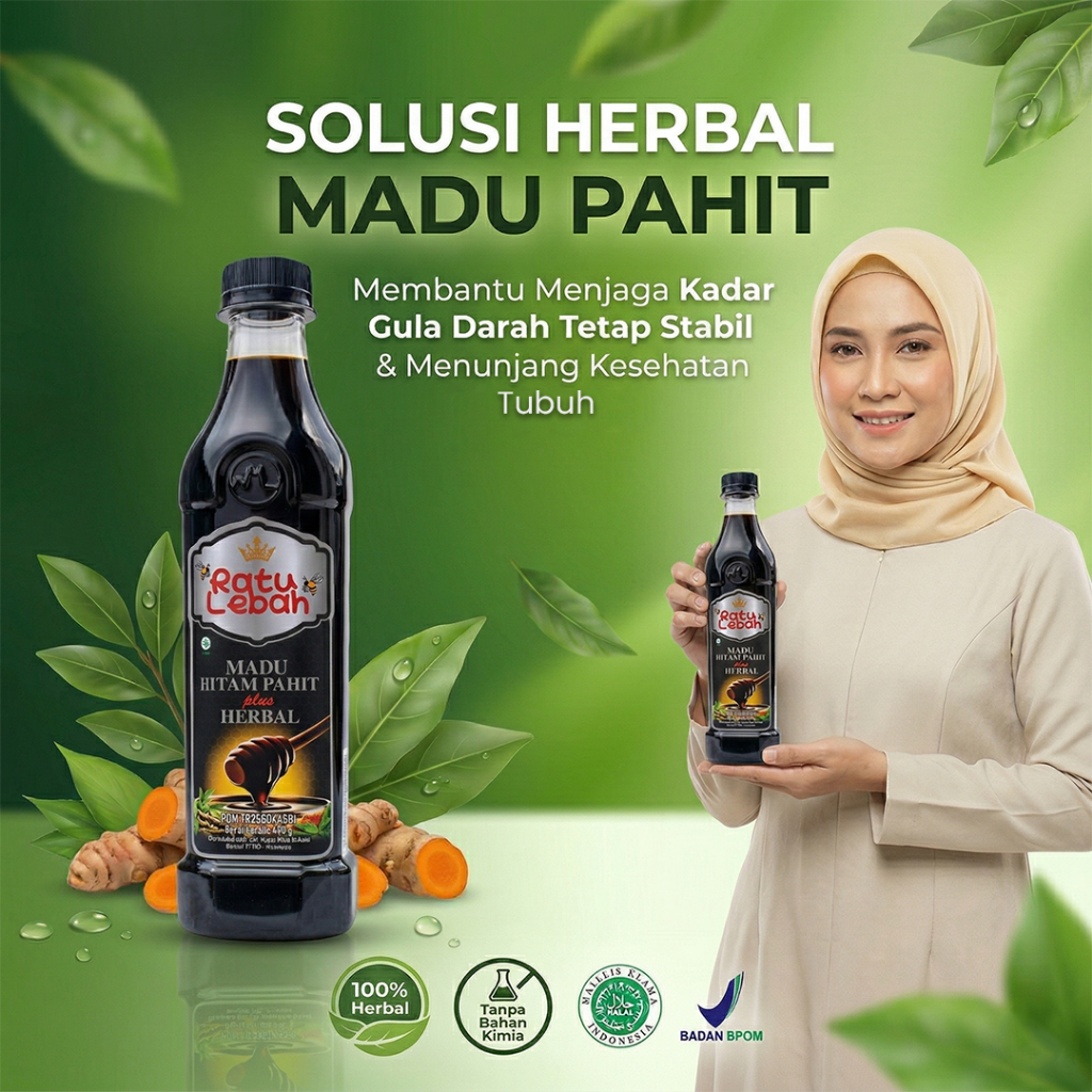 MADU NAHALA GOLDY Madu Hitam Pahit RATU LEBAH Madu Hitam Pahit Gamat Emas Original BPOM
