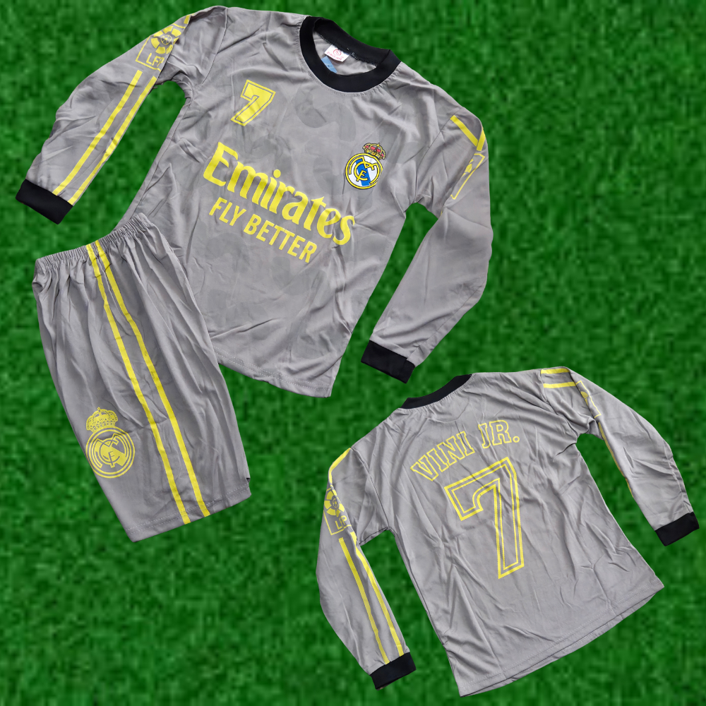 terbaru jersey setelan baju olahraga sepabola kiper realmadrid /baju kiper futsal anak lengan panjan