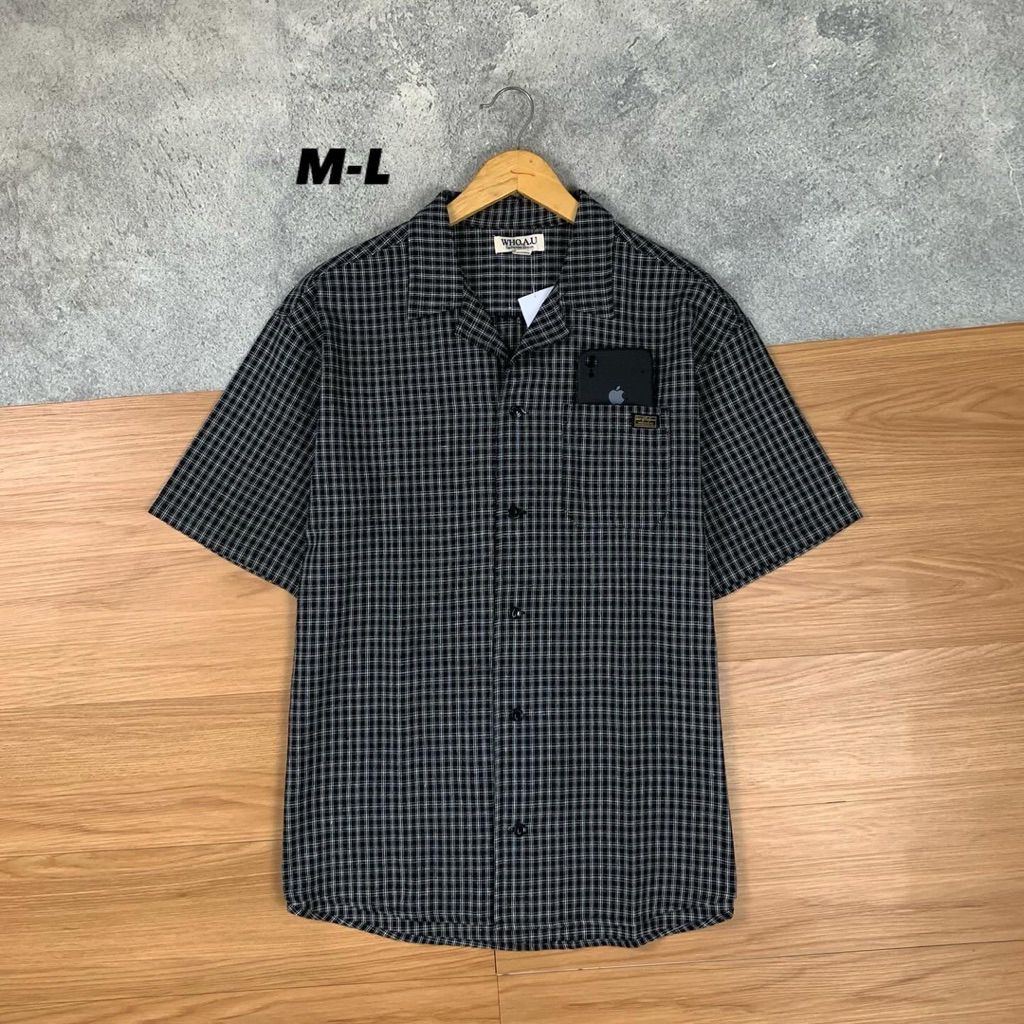 Who.a.u Plaid Open Collar Shirt MR 236