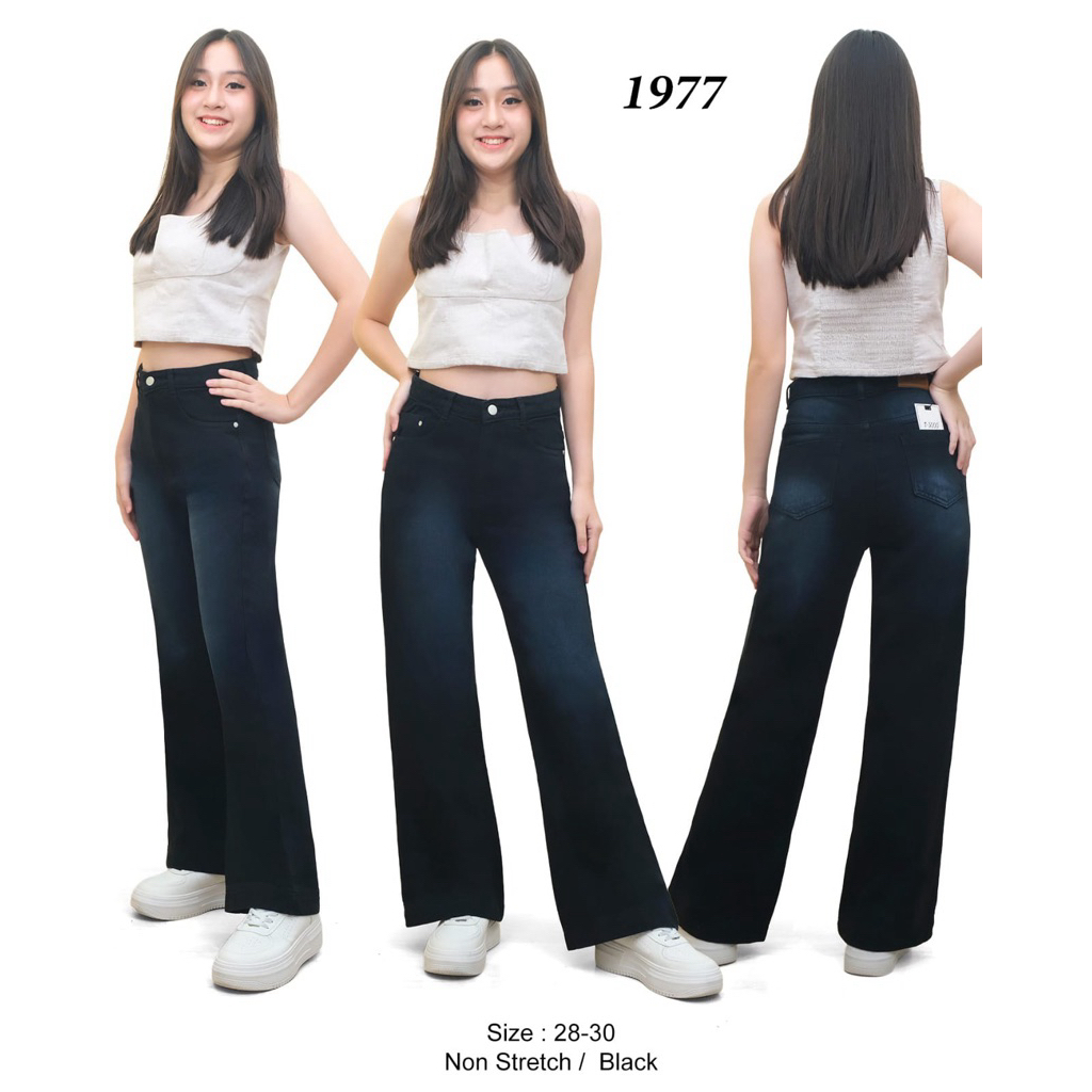 T-3000 Skena Black Flare Jeans