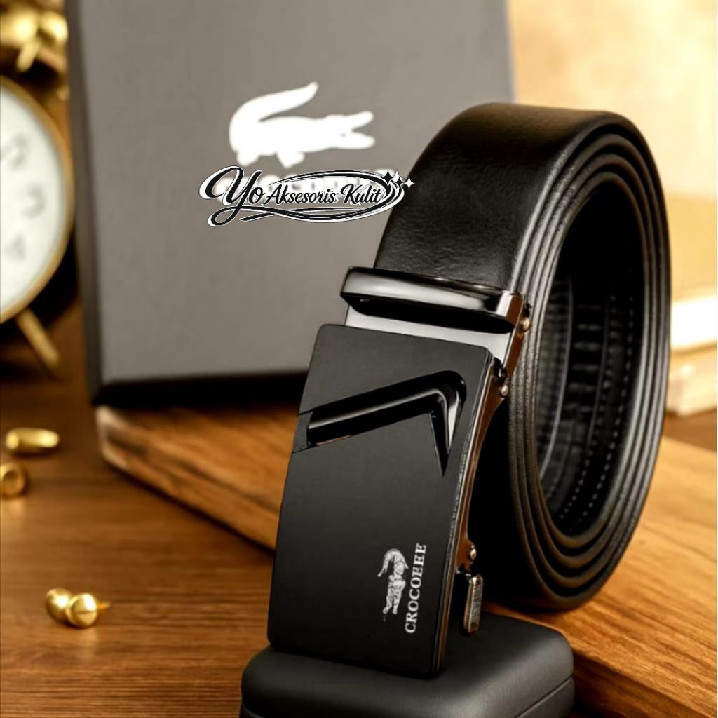 SABUK REL pria kulit ikat pinggang model rel Gesper rel