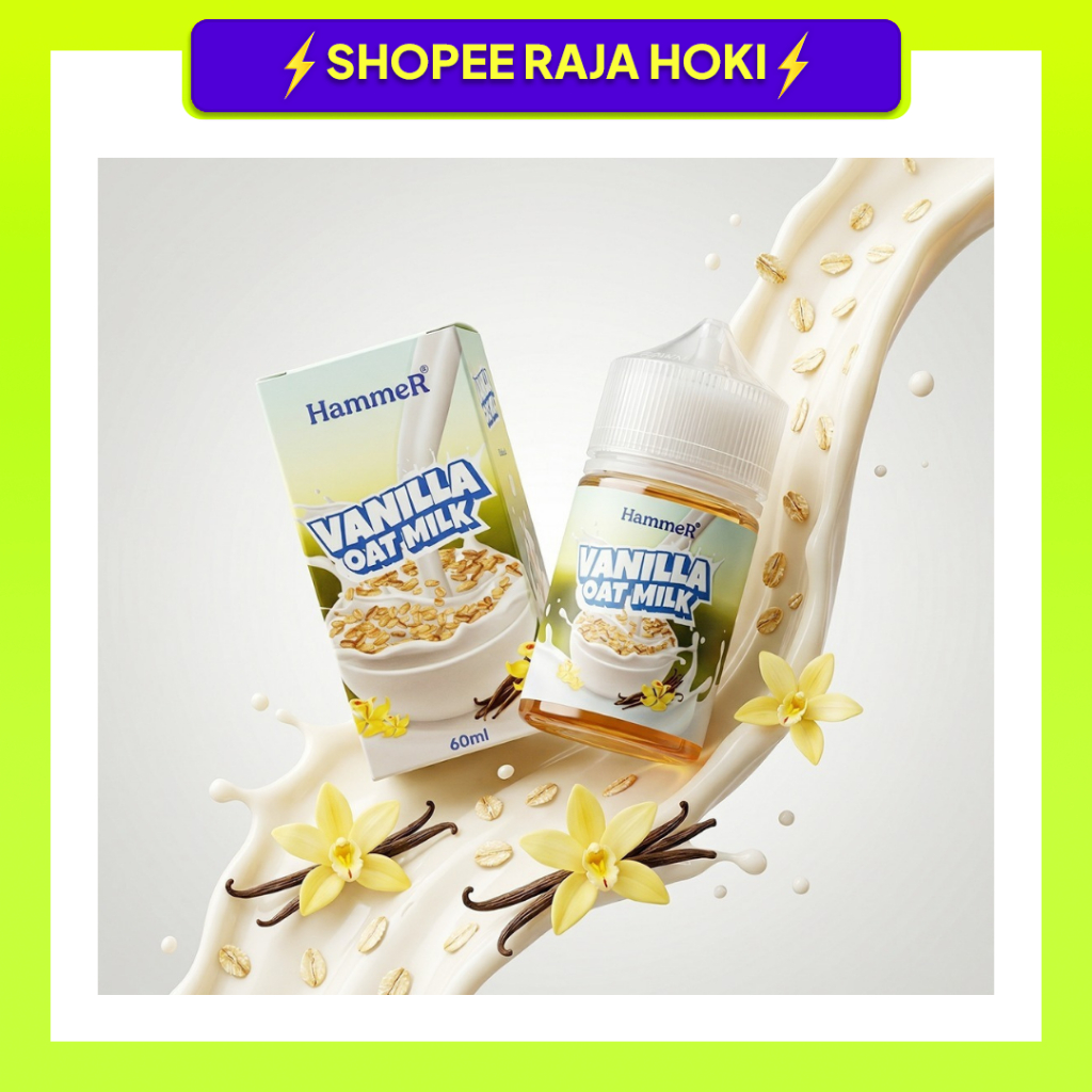 HAMMER VANILLA OAT MILK FREEBASE 60ML 100% ORIGINAL