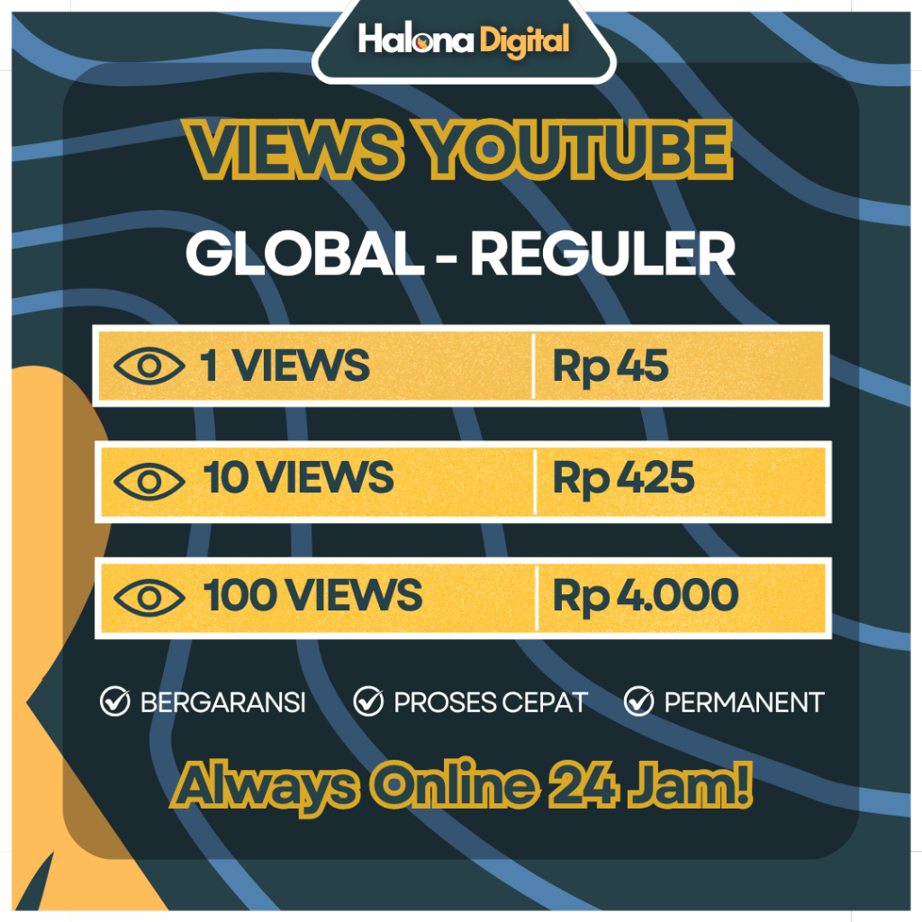 Youtube View Bergaransi Views TERMURAH - REGULER