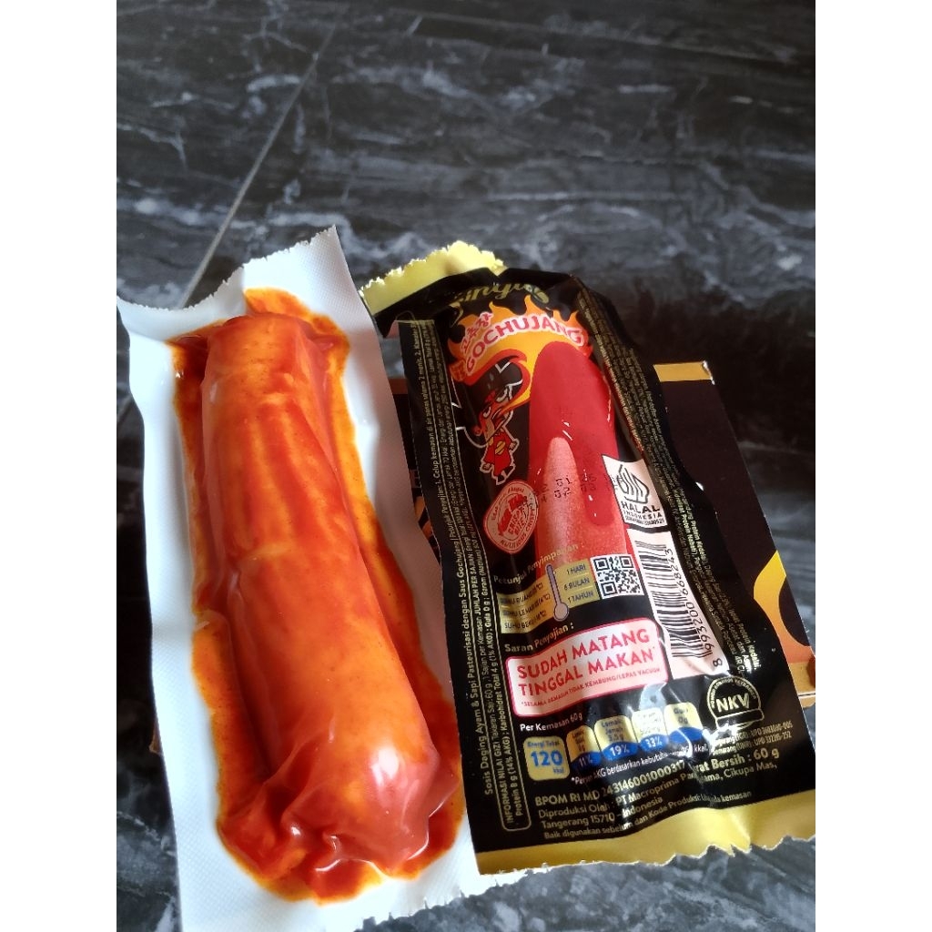 sosis kanzler singles 1 box isi 12pcs rasa gochujang