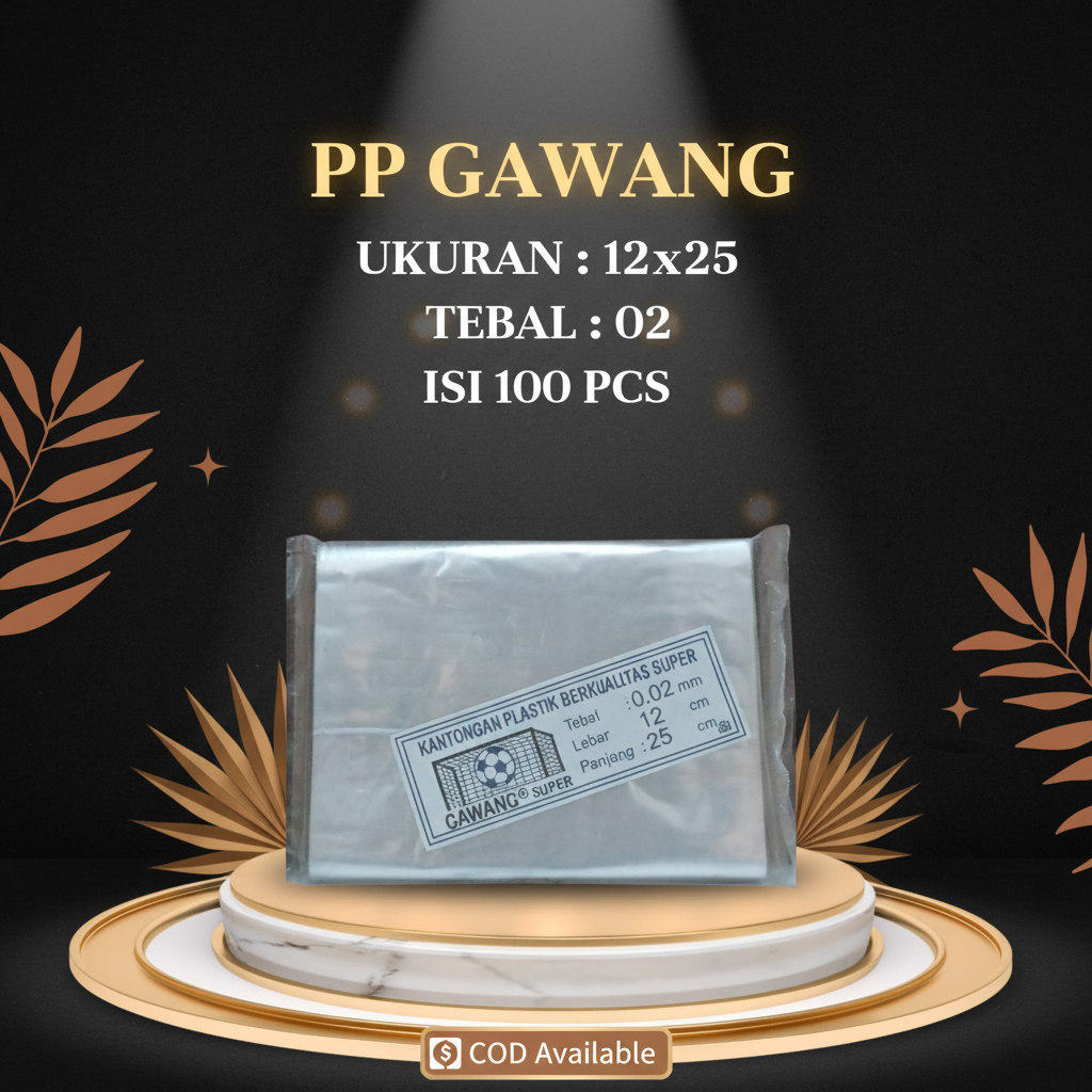PP Gawang 1/2kg 12x25 | Plastik Bening | Plastik Laundry Tebal 02