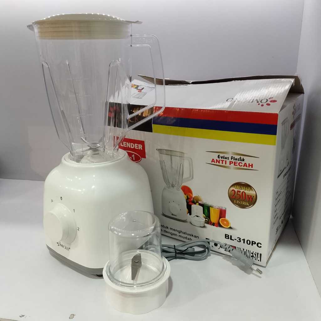 OMICKO BLENDER 2 IN 1 BL-310PC / BLENDER PELUMAT MAKANAN ANTI PECAH / BLENDER SERBAGUNA 250W / BLEND