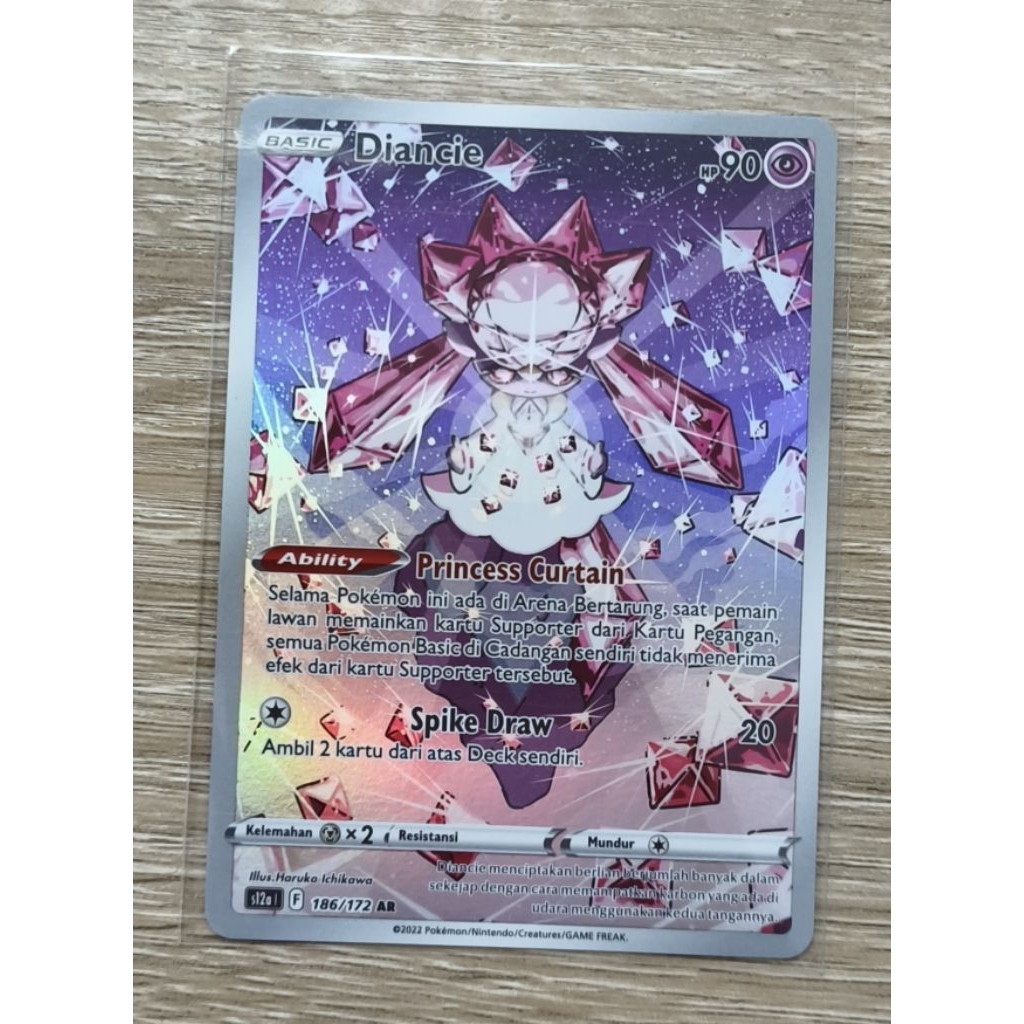 Diancie AR 186/172 - VSTAR Universe - Kartu Pokemon Indonesia Original