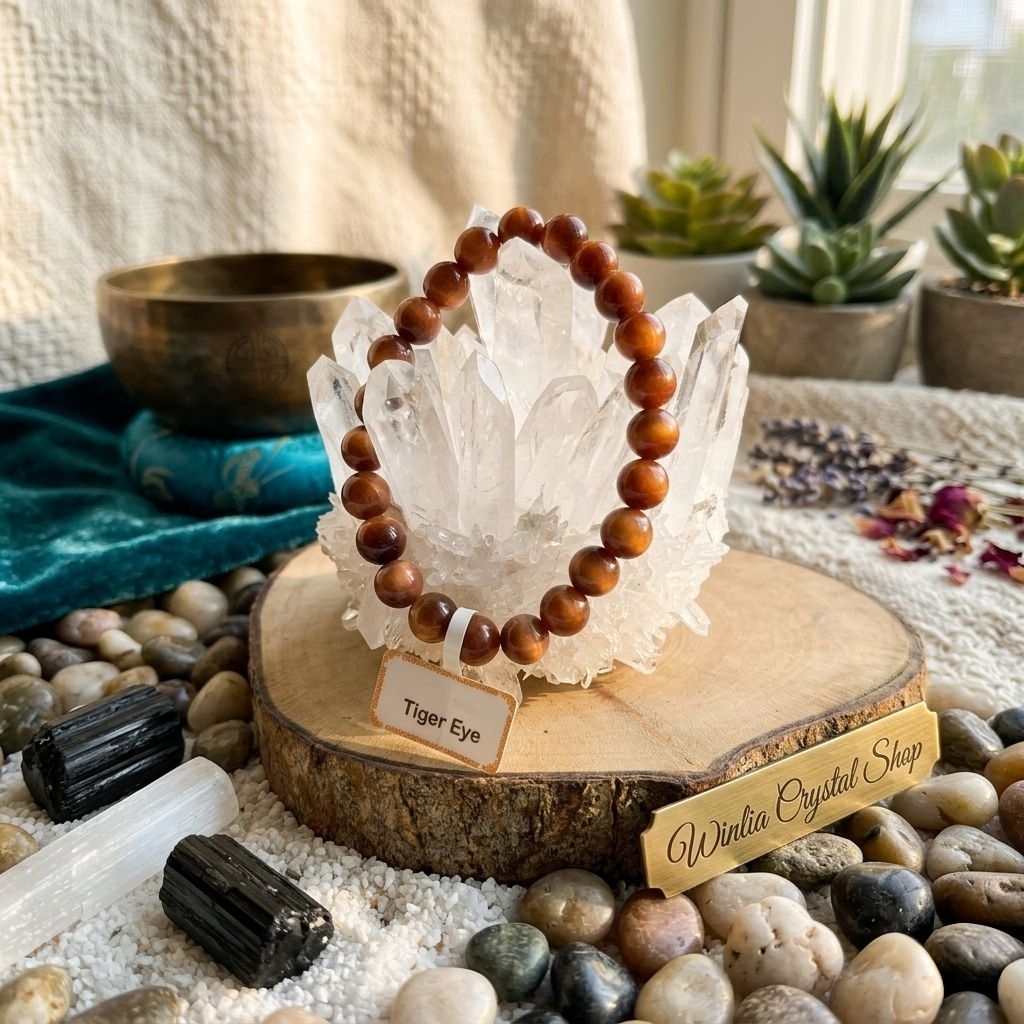 WINLIA Tiger Eye Red 8mm Bracelet