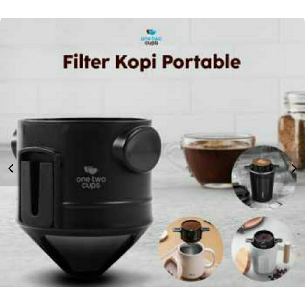 (J) One Two Cups Filter Penyaring Kopi Portable Cone Coffee Dripper - F-402