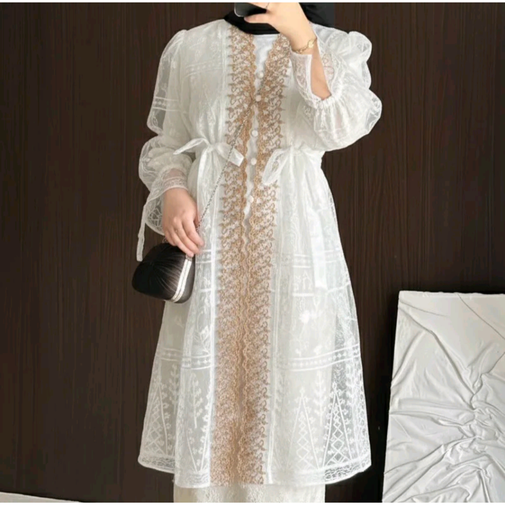 Malika Outer Brukat Panjang Luaran Kebaya Kondangan