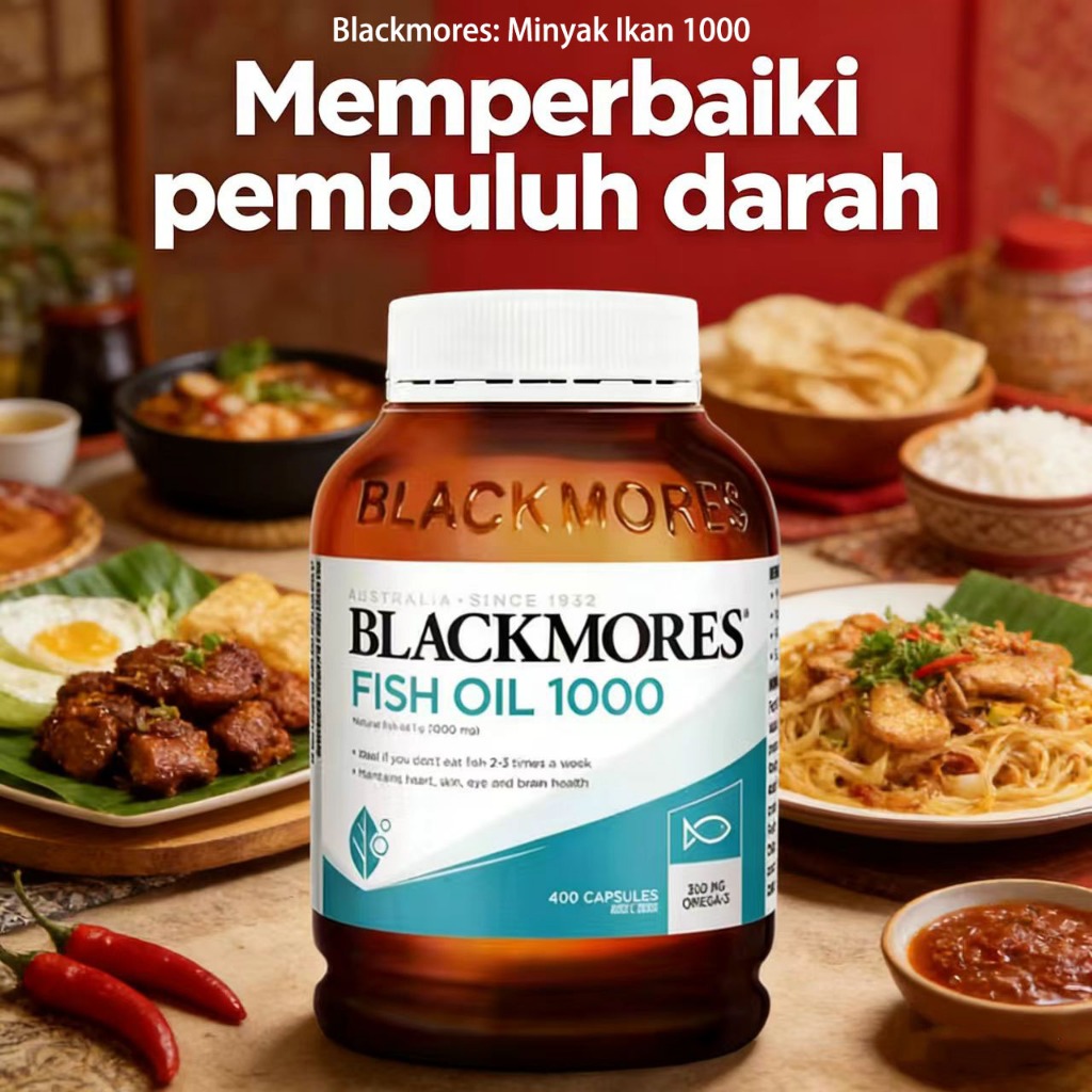 Blackmores Minyak Ikan Laut DHA untuk Meningkatkan Daya Ingat Otak, Omega 3 untuk Pelajar & Remaja