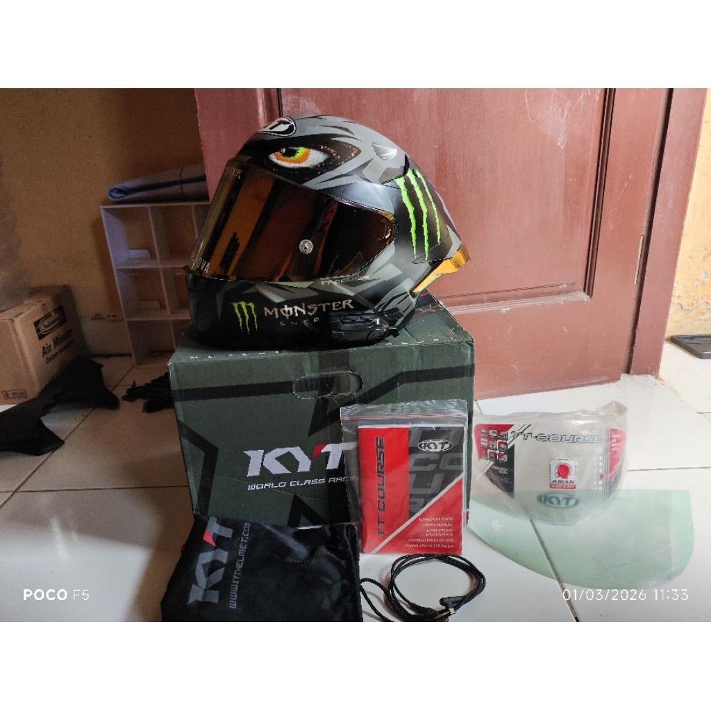 HELM KYT TTC SIZE L REPAINT DIABLO GREY (NEGO DI CHT)