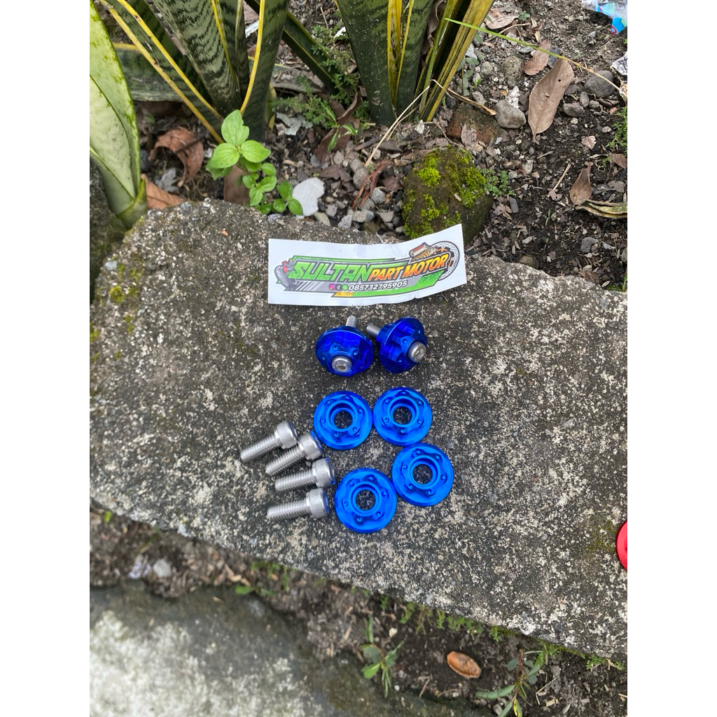 manisan ring jok cb almunium mos ring pemanis skok cb ring begel jok cb set isi baut stenlis 6 biji