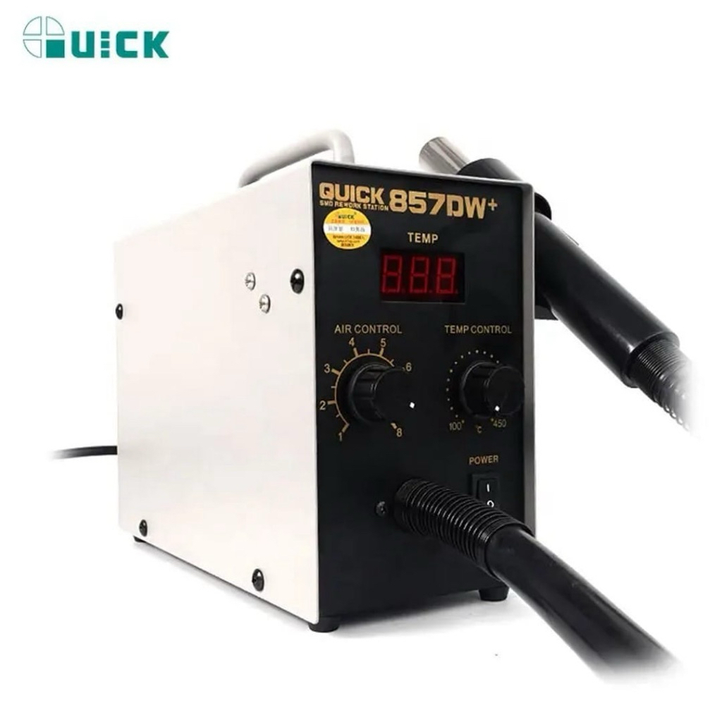 BLOWER QUICK 857DW+ 1000W ORI HOT AIR SOLDERING STATION TOOLS SERVICE HP ORIGINAL TERMURAH