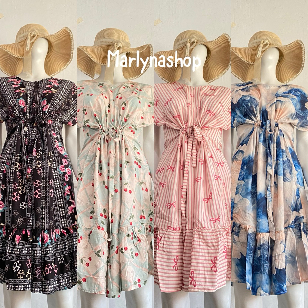Marlynashop - Daster ruffle serut / daster ruffle busui viral / daster serut rempel selutut