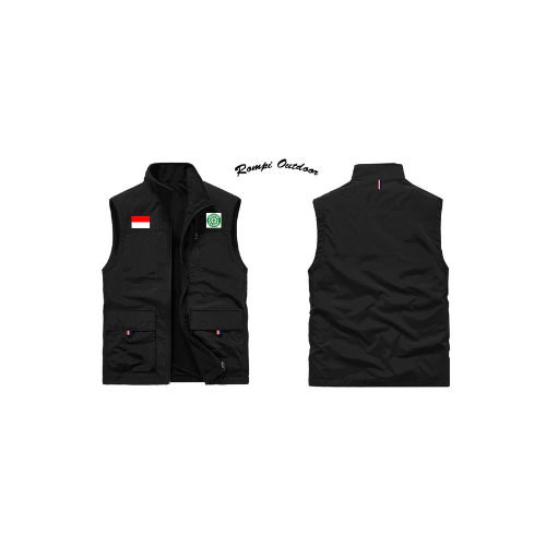 Rompi Outdoor Pria Logo Safety bendera - Rompi Kerja Keren - Rompi Multifungsi - Rompi Lapangan - Ro