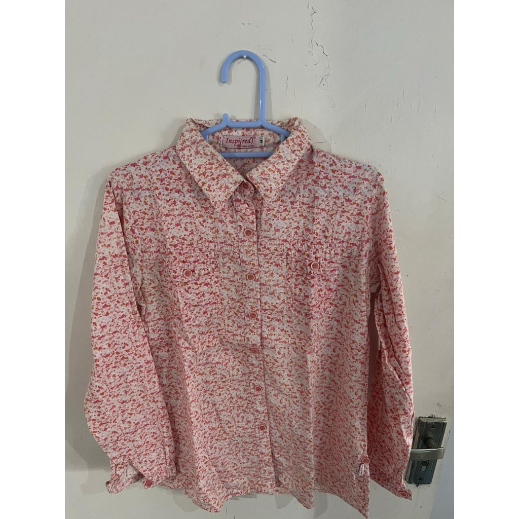 Baju motif bunga pink