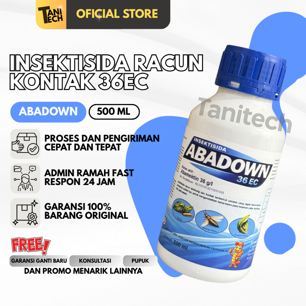 Insektisida Abamectin 36EC 500ML Anti Ulat Thrips Tungau Ampuh Sistemik