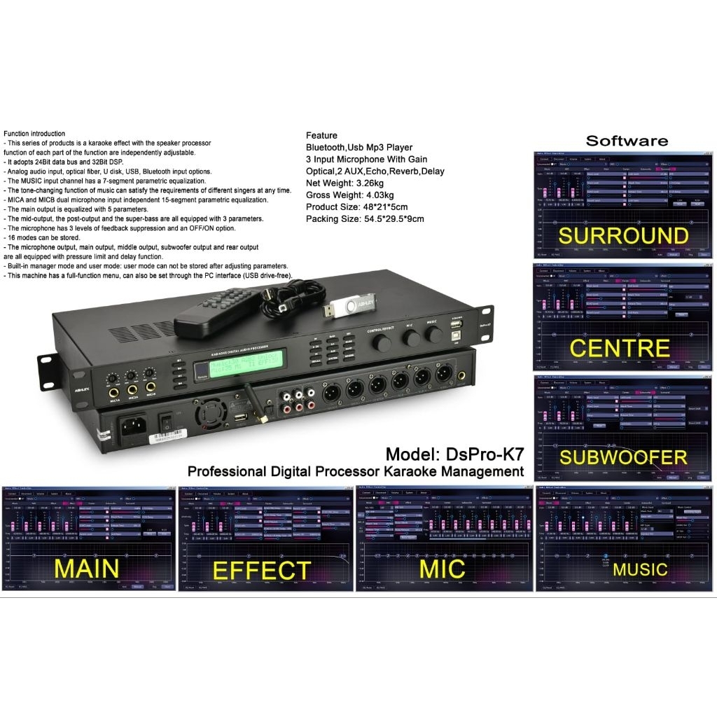 ASHLEY PROSESOR DSPROK7 DS PRO K7 ORIGINAL ASHLEY