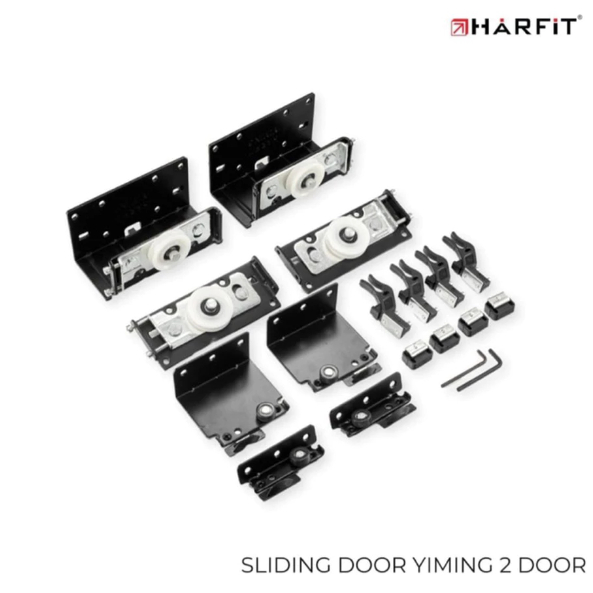 RODA SLIDING 2 PINTU & REL 2 METER PINTU SLING YIMING PINTU LEMARI SLIDING RODA