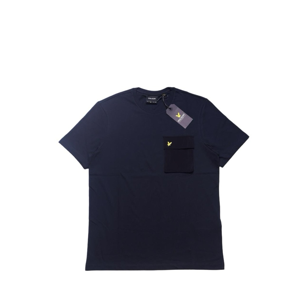 Lyle and Scott Woven Pocket Tshirt dark navy