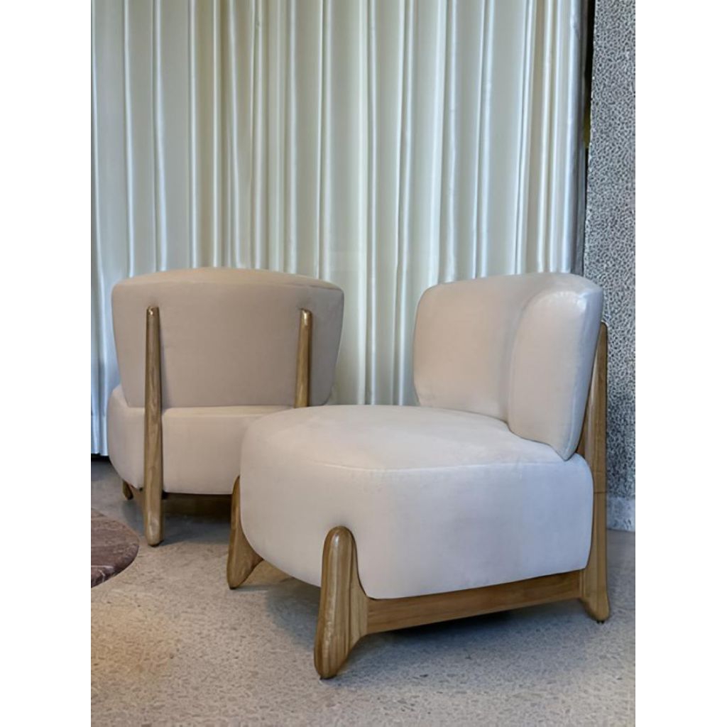 Sofa Japandi Single Seater, Sofa Empuk, Kursi Sofa Minimalis
