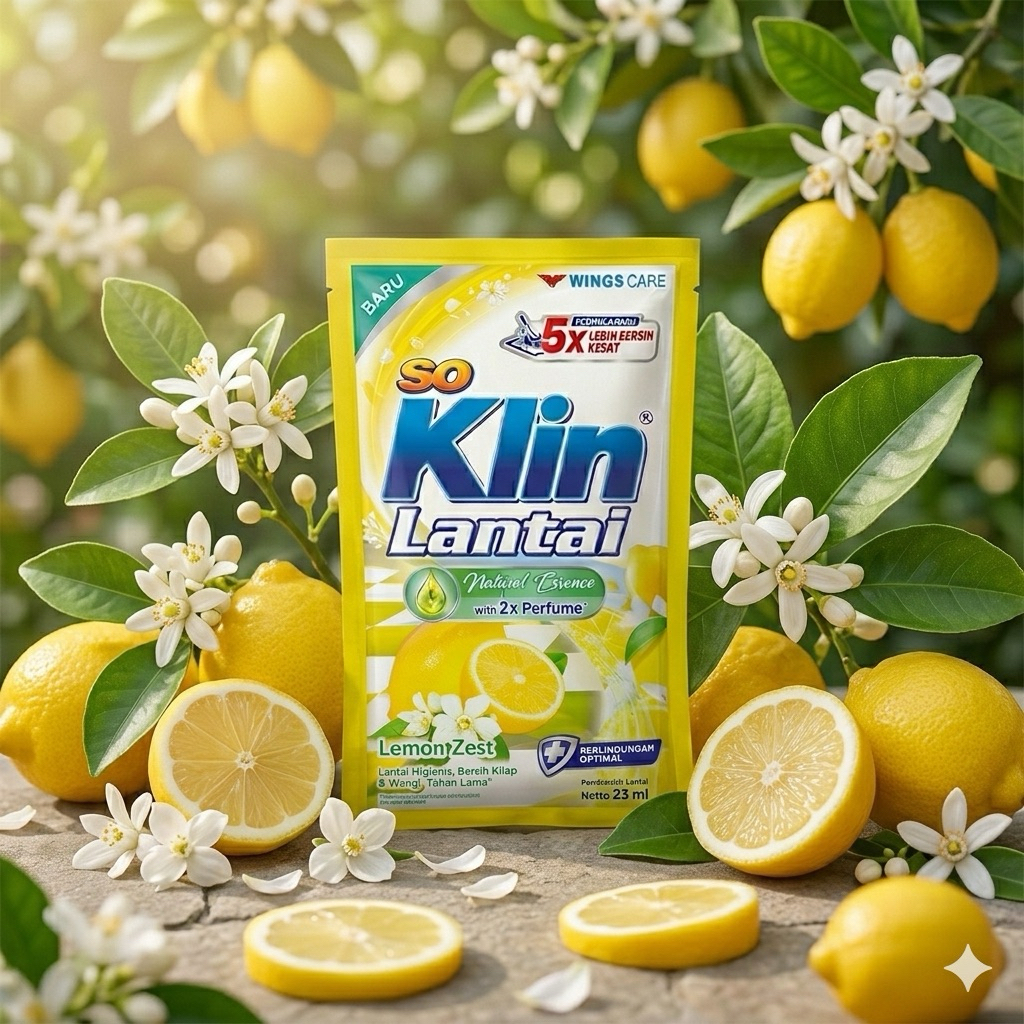 So Klin Lantai 23 ml / So Klin Lantai Lemon Zest / So Klin Lantai Kuning