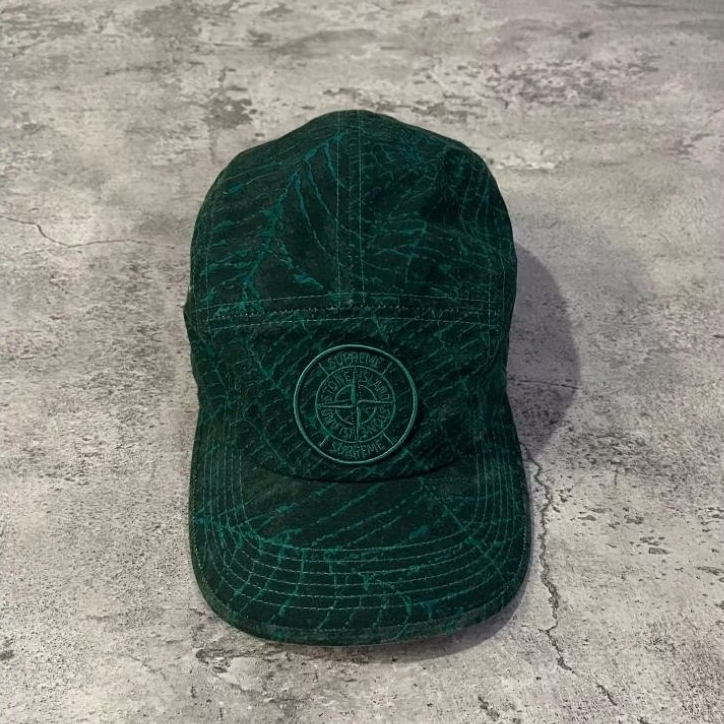 supreme x stone island spider camp cap