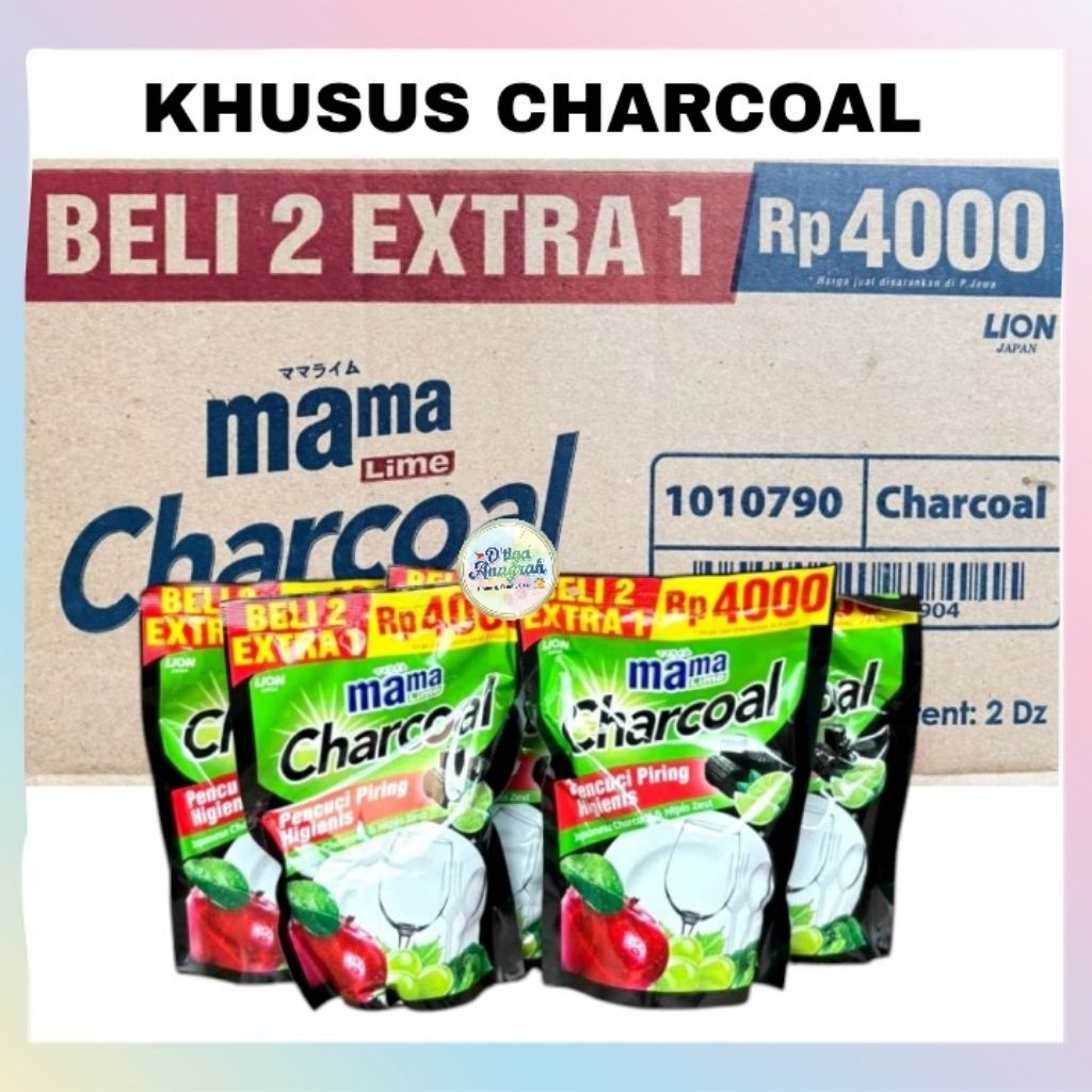 [[{PROMOOOOO}]] 1 Dus MAMA LEMON 4000 230 ML - CHARCOAL 24 PCS ( UNTUK JUAL ECERAN BELI 2 GRATIS 1)